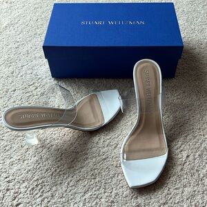 Stuart Weitzman Kristal Clear Slide Sandals